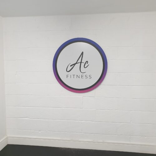 AC Fitness indoor signage