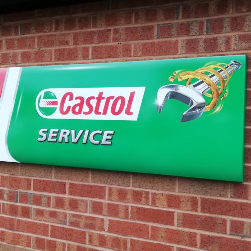 Castrol outdoor fascia signage