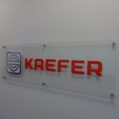 Kaefer glass signage