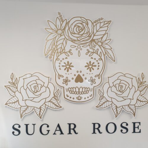 Sugar Rose indoor acrylic signage