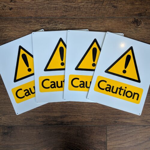 Caution signage