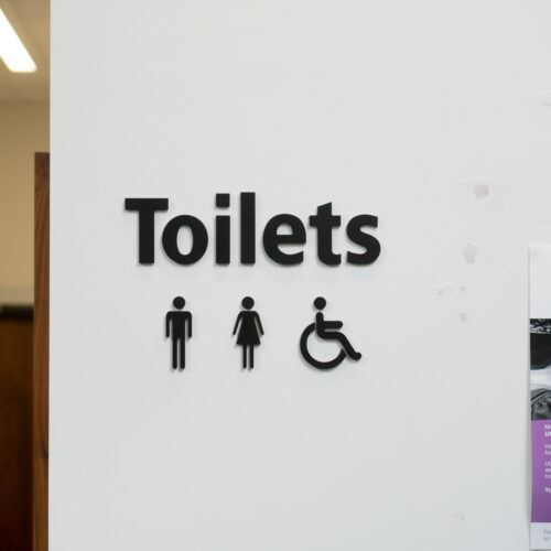 WNC toilet acrylic signage